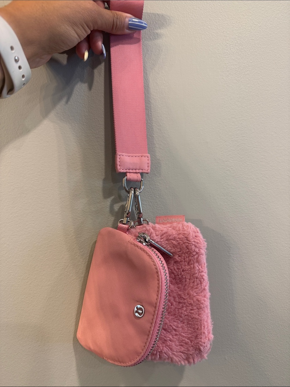 lululemon athletica Pink Key & Card Holder Wristlet